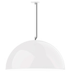 XL Choices Shallow Dome Pendant - Gloss White / White