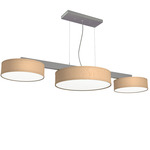 Dexter Linear Pendant - Nickel / Silk Champagne