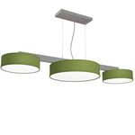 Dexter Linear Pendant - Nickel / Silk Verde