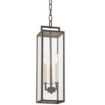 Beckham Outdoor Pendant - Textured Bronze / Clear