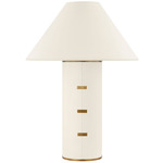 Bond Table Lamp - Patina Brass / Off White