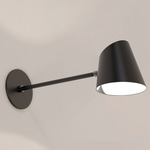 Hartau Wall Sconce - Matte Black / Black Anodized