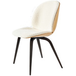 Beetle Veneer Dining Chair - Black Stained Beech / Karakorum Ivory / Oak Veneer