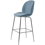 Beetle Upholstered Bar / Counter Chair - Black Chrome / Sunday 002