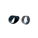 Short Shroud with Flat Clear Lens - Black / Clear