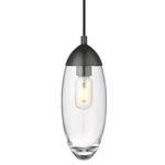 Arden Pendant - Matte Black / Clear