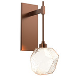 Gem Tempo Wall Sconce - Burnished Bronze / Amber