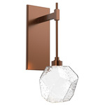 Gem Tempo Wall Sconce - Burnished Bronze / Clear