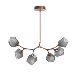 Gem Modern Branch Chandelier - Burnished Bronze / Smoke