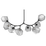 Gem Modern Branch Chandelier - Matte Black / Smoke