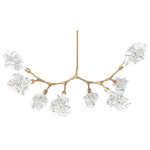 Blossom Modern Branch Chandelier - Gilded Brass / Clear