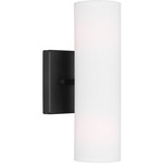 Capalino Wall Sconce - Midnight Black / White Linen