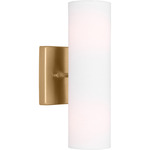 Capalino Wall Sconce - Satin Brass / White Linen