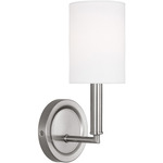 Egmont Wall Sconce - Brushed Steel / White Linen