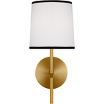 Ellison Wall Sconce - Burnished Brass / White Linen