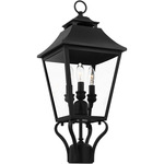 Galena Post Light - Textured Black / Clear