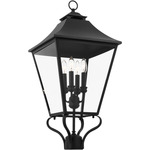 Galena Post Light - Textured Black / Clear