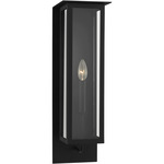 Dresden Outdoor Wall Sconce - Textured Black / Clear