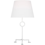 Montour Table Lamp - Matte White / White Linen