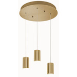 Tyke Round Multi Light Pendant - Satin Brass