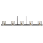 Salinas Linear Chandelier - Black / Brass / Clear