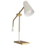 Wayne Table Lamp - Antique Brass / Cream