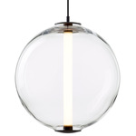 Buoy Sphere Pendant - Black / Clear