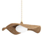 Levene Pendant - Vintage Gold Leaf / Rope