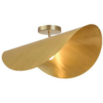 Moja Wave Ceiling Light - Polished Brass