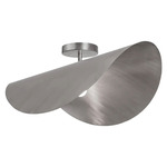 Moja Wave Ceiling Light - Brushed Nickel Silver