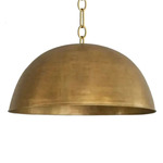 Quba Dome Pendant - Antique Brass