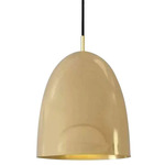 Roya Dome Pendant - Polished Brass