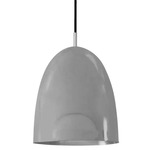 Roya Dome Pendant - Brushed Nickel Silver