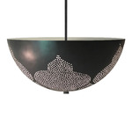 Najma Dome Pendant - Gunmetal