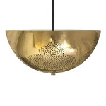 Najma Dome Pendant - Polished Brass