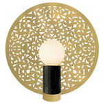 Riad Disc Table Lamp - Polished Brass / Black Marble