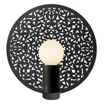 Riad Disc Table Lamp - Gunmetal / Black Marble