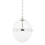 Donnell Pendant - Polished Nickel / Clear/ Opal