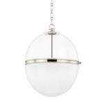 Donnell Pendant - Polished Nickel / Clear/ Opal