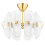 Hilo Ceiling Light - Aged Brass / Clear