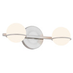 Fusion Centric Bathroom Vanity Light - Brushed Nickel / Opal