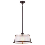 Revere Pendant - Dark Bronze / Clear Seeded