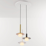 Combi Multi-Light Pendant with Mixed Finishes / Colors - Multicolor / Multicolor