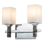 Jack Bathroom Vanity Light - Polished Chrome / Opal