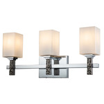 Jack Bathroom Vanity Light - Polished Chrome / Opal