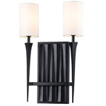 Crest Wall Sconce - Matte Black / Off White