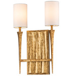 Crest Wall Sconce - Gold Leaf / Off White