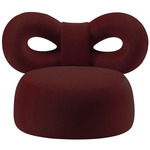 Ribbon Lounge Chair - Gentle Velvet Bordeaux