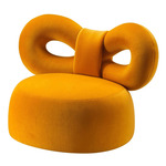 Ribbon Lounge Chair - Gentle Velvet Orange