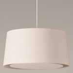 GT5 / GT6 Pendant - Textured White / White Linen